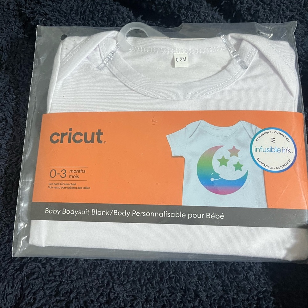 Never opened Cricut 0-3 months onsie